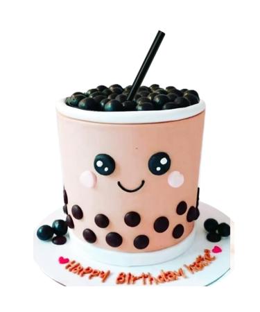 Boba Cake Topper Boba Tea Bubble Tea Cake Decor for Boba Theme Treats