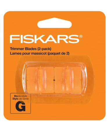 Fiskars Paper Cutter Replacement Blades - 2-Pack - Style G for 9 and 12 Paper Trimmer - Orange 2.5 x 2.5 x 1.47 cm
