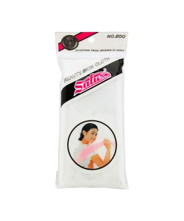 Salux Nylon Japanese Beauty Skin Bath Wash Cloth/Towel - White