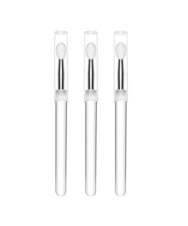 3Pcs Lip Brushes Crystal Silicone Tool Lip Silicone Brush With Cap Makeup Beauty Brushes Lipstick Applicator Brushes Crystal Makeup Brushes Set