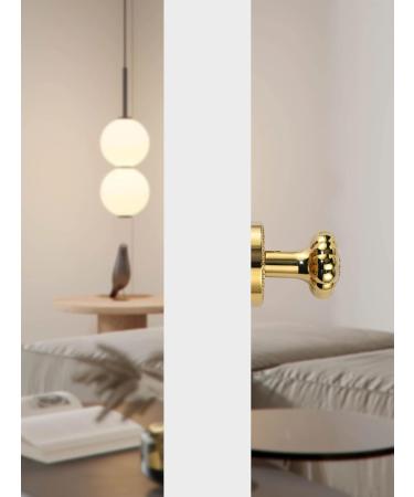 Sorwduerm Gold Door Knobs - Polished Brass Dummy Handle | Decorative Zinc Alloy - 1 Pack - Buy Online on SooperMarket.com