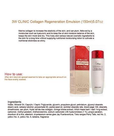 3W Clinic Collagen Regeneration Emulsion 150ml - Hydrating Skincare Solution - Buy Online on SooperMarket.com