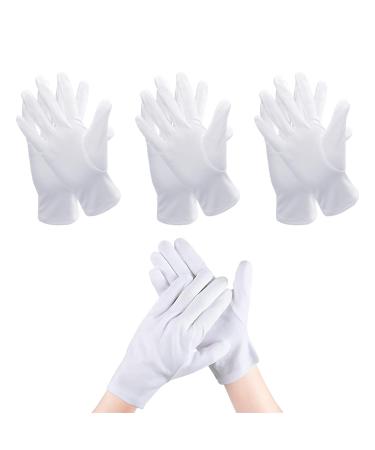 3 pairs white gloves cotton gloves fire protection cotton gloves padded gloves gloves Gentleman white neurodermatitis gloves to protect against burns