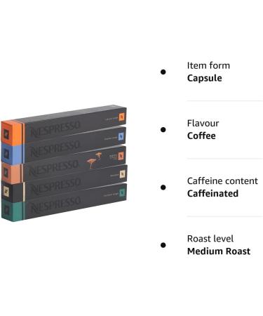 50 Nespresso Coffee Capsules Lungos and Ristretto Mix - Buy Online on SooperMarket.com