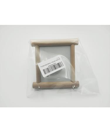 Bogoro Wooden Mirror & Bird Toy - Parrot Cage Accessories Fun Toys and Stylish Wooden Frame - Buy Online on SooperMarket.com