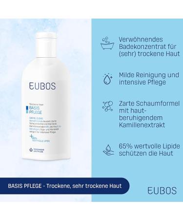 Eubos Creme Oil Bath 200ml - Best Bathing Concentrate for Dry Skin | Dermatologically Tested Skin Tolerance - Buy Online on SooperMarket.com