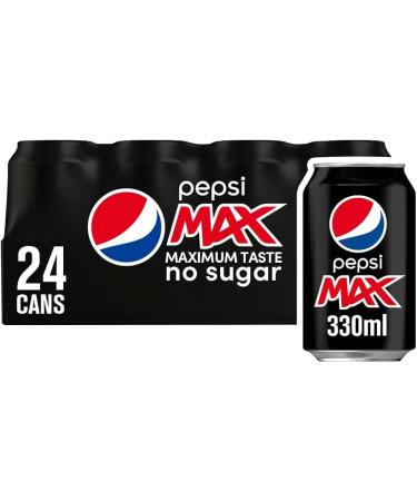 Pepsi.Max 24-Pack | Zero Sugar Cola with Maximum Flavor| Sugar-Free Carbonated Soft Drink | Refreshing Pepsi Taste