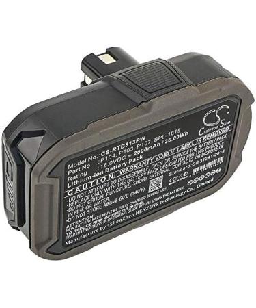 ELMEKO 2000mAh Replacement Battery for Ryobi P106 P107 P108 P193 P194 - Compatible with CHV-180L CID-1802M & More - Buy Online on SooperMarket.com
