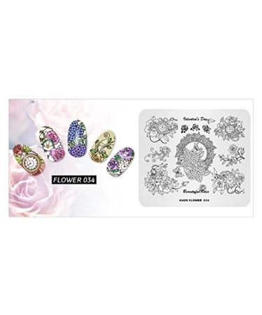 Nail Stamping Flower Model Plate - DIY Nail Art Decoration | International Shipping - Buy Online on SooperMarket.com
