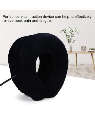 KUIKUI Portable Neck Traction Device Relieve Neck Pain and Fatigue with Ergonomic Design Inflatable Pillow Collar and Adjustable Pressure - Buy Online on SooperMarket.com