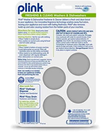 Plink Washer & Dishwasher Freshener Pack - Stain Remover & Odor Eliminator - 12 Count - Buy Online on SooperMarket.com