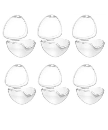 6PCS Baby Dummy Case Non Toxic Portable Nipple Shield Carrying Case Pacifier Storage Box Nipple Shield Case Transparent Pacifier Case Soother Pod Pacifier Holder Box for Kids