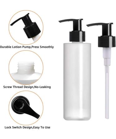 TEEROVA Plastic Pump Dispenser Bottles 8 oz BPA-Free Empty Refillable Containers for Lotion Shampoo and Massage Oil (Pack of 4) - Buy Online on SooperMarket.com