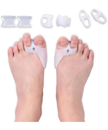 Hallux Valgus Corrector - 8 Pieces Gel Toe Separator Set for Pain Relief and Alignment - Ideal for Diabetic Feet - Men and Women - Buy Online on SooperMarket.com