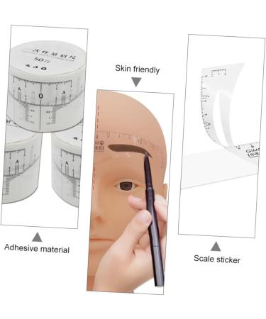 Housoutil 1 Roll Disposable Ruler Stickers Reusable Eyebrow Ruler Disposable Eyebrow Ruler Make up Tool - Buy Online on SooperMarket.com