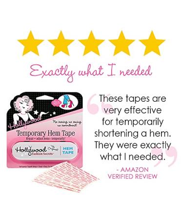 Hollywood Fashion Secrets Temporary Hem Tape | 18 Fabric-Friendly Adhesive Strips - Buy Online on SooperMarket.com