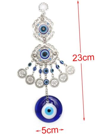 ABOOFAN Home Decor Glazed Eye Pendant Glass Charms Family Protection Charm Wall Hanging Ornaments Household As Shown 23X5cm - Buy Online on SooperMarket.com