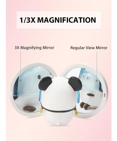 Getinbulk Pink PU Leather Compact Mirror Bulk - Double-Sided 1X/3X Magnifying, Small Pocket Makeup Mirror (2.7 inches) - Buy Online on SooperMarket.com