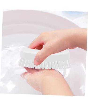 PLAFOPE Nail Brush Fingernail Clean Handle Fingernail Scrubber Finger Nail Scrubber Nail Scrubbing Brush Cleaning Brush Shoes Cleaner Shoe Cleaner White Food Grade Polyester Cleaning Ball 11.5x5cm White - Buy Online on SooperMarket.com