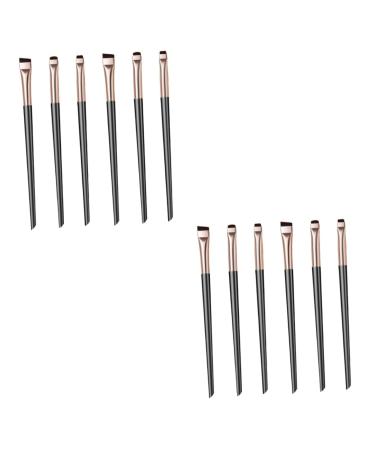 Baluue 12 Pcs Eye Shadow Brush Makeup Brush Eye Makeup Kit Makeup Eye Brush Make up Eyeliner Brush 15.00X1.30X1.00CMx2pcs As Shownx2pcs