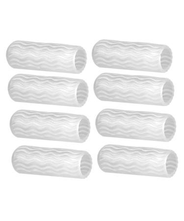 Healvian 4 Pairs Toe Covers Hammers Toe Sleeves Toe Protectors Open Toe Tubes Foot Cap White Toe Caps Toe Caps Toe Protectors Toe Sleeve Sports Set Protective Agent Gel