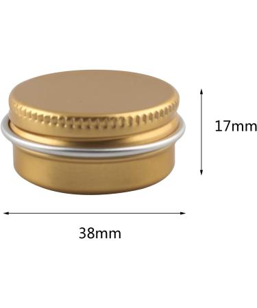 Zeoabsy 24 Pieces 10ml Gold Aluminum Empty Doses - Screw Lid Round Tins for Cosmetics Candles & Ointments - Includes 6 Spatulas - Buy Online on SooperMarket.com