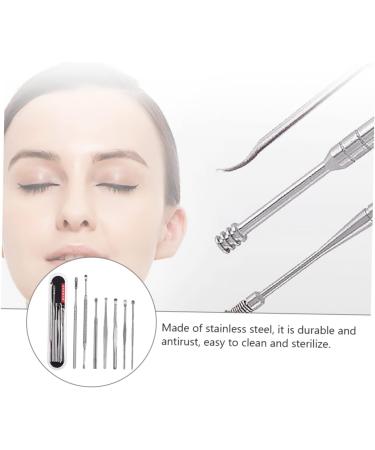 7pcs Stainless Steel Ear Cleaning Tool Set - Ear Pick & Cleaner Set for Nursing - Silver - Buy Online on SooperMarket.com