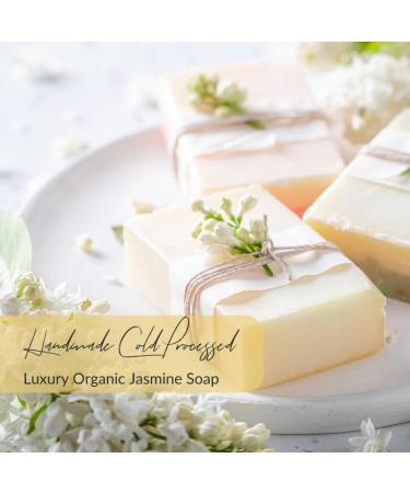 100% Organic Handmade Jasmine Soap | Vegan Cruelty-Free Sulphate & Phthalate-Free | Natural Bath Soap - 4.2 Oz - Buy Online on SooperMarket.com