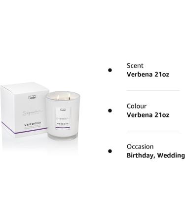 Luxury Scented Candle Gift for Women | Natural Wax Blend | 65 Hours Burn Time | Hotel Collection - Verbena (21oz) - Buy Online on SooperMarket.com