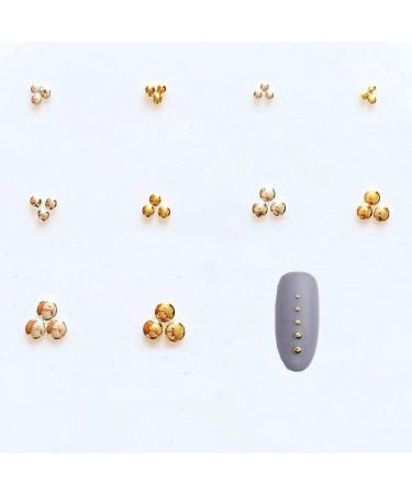 Nail Angel Metal Studs- Gold & Silver Round Studs- 1000pcs/bag (10011) - Buy Online on SooperMarket.com