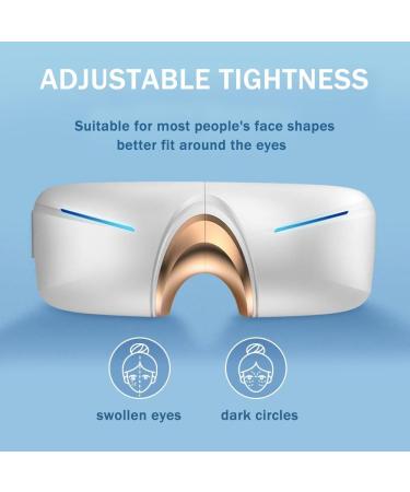 Rechargeable Eye Massage Device - Warmth & Vibration Glasses for Sleep Quality Dark Circles & Swollen Eyes - Buy Online on SooperMarket.com