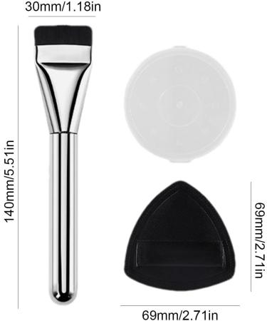 puzzlegame Flat Blush Concealer Brush - Ultra Thin Flat Head Strong Fluidity Foundation Brush Cream Concealer Sponges Puff and Thin Brushes for Women Makeup Gathering  - Buy Online on SooperMarket.com
