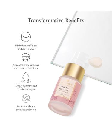 Shankara Anti-Age Eye Cream for Men & Women | Hydrating Formula with Roses Cucumber & Jojoba Oil - Reduce Wrinkles & Dark Circles (15ml - Buy Online on SooperMarket.com