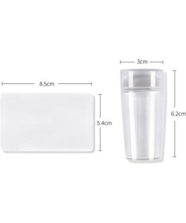 One Piece Clear Silicone Jelly Stamper With Scraper Clear Nail Art Jelly Stamper Nail Art Stamping Stamper for Manicure Tools Nail Art Stamper Scraper for DIY Nail Decor Stamper - Buy Online on SooperMarket.com