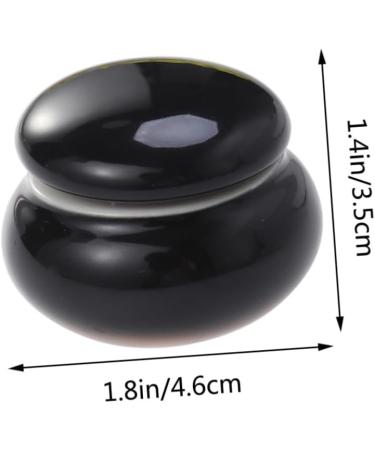 HAPINARY Foundation Jar Balm Jars with Lids Small Containers Mini Jar Vintage Tea Jar Biscuit Jar Lotion Jar Terrariums Kitchen Canisters Cream Storage Tank Cosmetic Sealed Jar Travel medium Black - Buy Online on SooperMarket.com