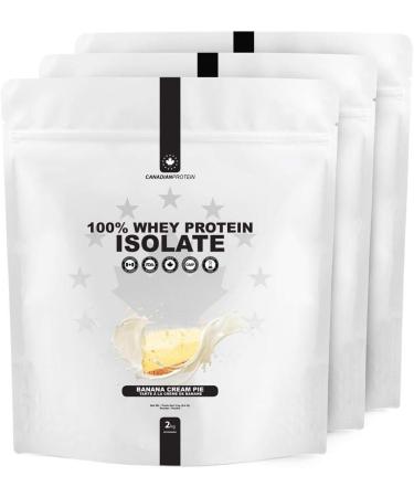 Canadian Protein 100% Whey Isolate 27g of Protein | 6 kg of Banana Cream Pie Flavored Low Carb Keto Friendly Workout Recovery Drink | Protein Powder Rich in BCAA Amino Acids - Buy Online on SooperMarket.com