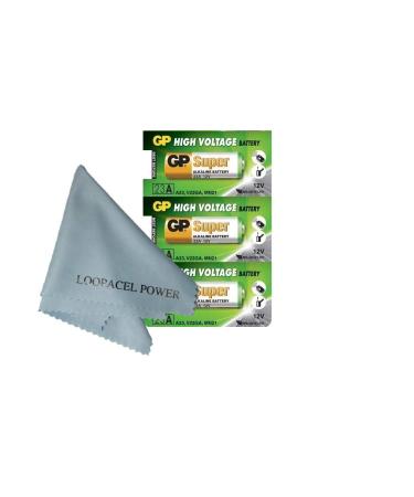 My Battery Supplier Replacement for 3 Pack of GP23AE GP 23A MN21 A23 V23GA VR22 12 Volt Batteries with Cloth