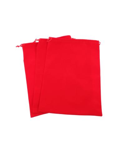 BELLIFFY 3pcs Hair Dryer Storage Bag Hair Dryer Travel Bags Hair Dryer Pouches Hair Dryer Bags Flannel Red