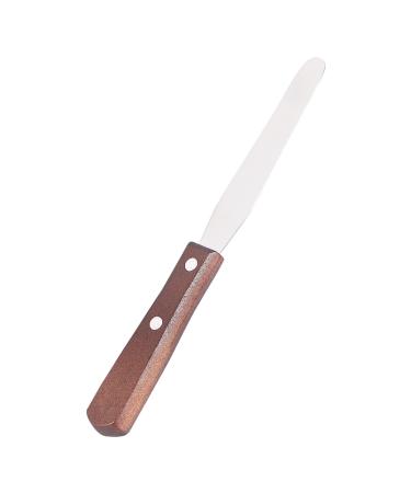 Stainless steel spatula wooden handle wax mixer hair removal tool suitable for cartridge wax hot wax cold wax beeswax practical for large skin areas and