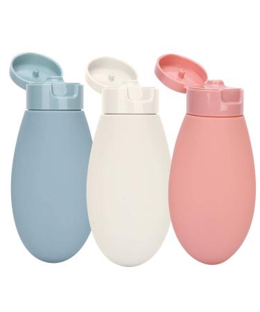 Silicone base bottle 3 pcs. Liquid travel bottles Lotion silicone-under bottle empty shampoo shower gel tube for trips and household