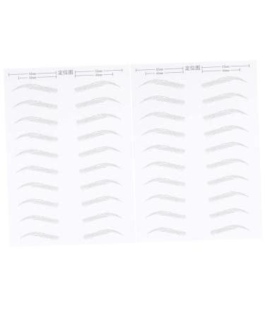 Gogogmee 2 Pairs Cosmetic Eyebrow Sticker Artificial Eyebrow Patch Eyebrow Stickers Water Proof Makeup Tools 21x15cm Black