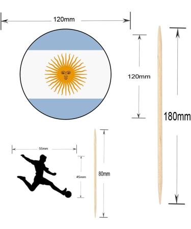 Argentina Football Silhouette Flag Mix Party Food & Cupcakes Picks Decorations Toppers World Cup 2022 (pack of 14) - Buy Online on SooperMarket.com