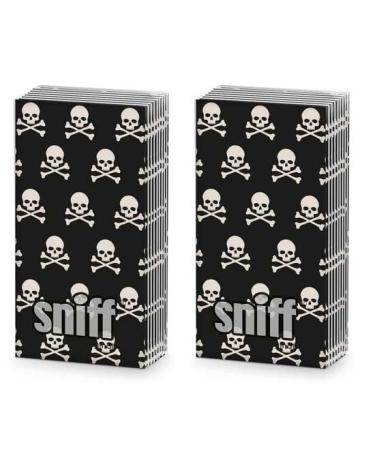 20 individual handkerchiefs with children's motifs and skull pattern. 2 packs of 10 individual handkerchiefs as a gift.