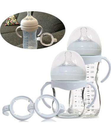Newmemo 2pcs Baby Bottle Handles - Avent Natural Wide Mouth Bottle Grip Handles for Easy Feeding - Baby Bottle Accessories - Buy Online on SooperMarket.com