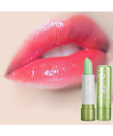 Long Lasting Lip Gloss Aloe Vera Moisturizing Color Changing Lip Balm Gloss Lipstick Beauty Tool - Buy Online on SooperMarket.com