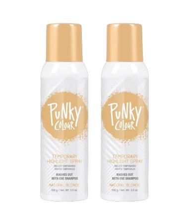 Punky Temporary Hair Highlight Spray Natural Blonde 3.5 oz x 2 Pack 3.5 Ounce (Pack of 2) Natural Blonde