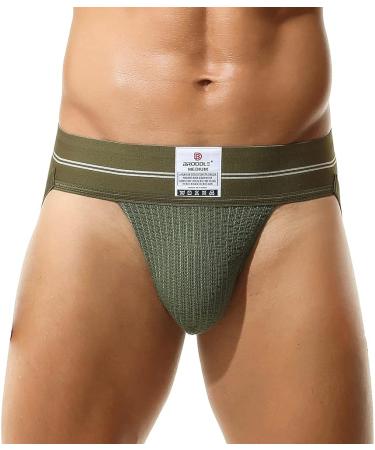 BRODDLE Men's Green Large Jockstrap - Stretchy Nylon Mesh Pouch Athletic Supporters - Buy Online on SooperMarket.com