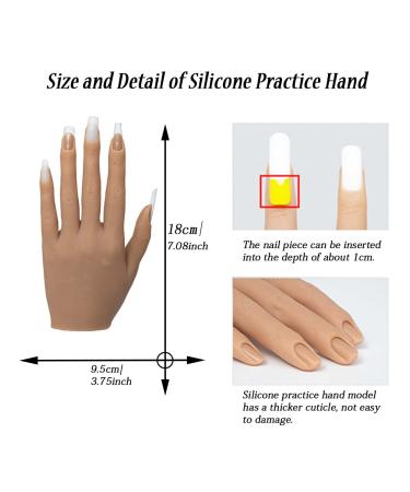 Silicone Practice Hand for Acrylic Nails - Flexible Bendable Mannequin Training Tool - Left Hand - Buy Online on SooperMarket.com