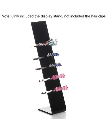 4-Piece Black Acrylic Hair Clip Display Stand Organizer - Buy Online on SooperMarket.com