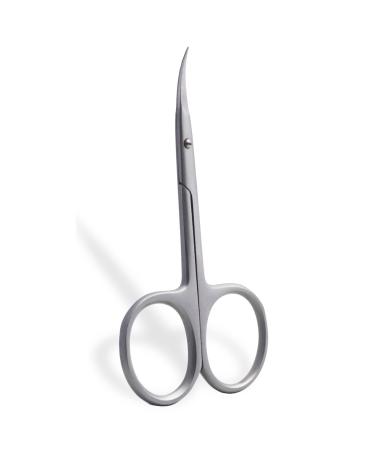 YNR Cuticle Nail Scissors Curved Blade Professional Stainless Steel Beauty Scissors for Manicure Pedicure Eyebrows Nose Hair Trimming Beauty Grooming Thick Toenails Women Men